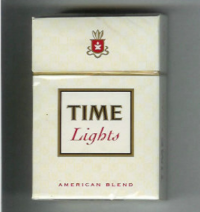 Time Lights American Blend white hard box cigarettes 10 cartons