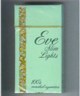 EVE Slim Lights 100s Menthol hard box cigarettes 10 cartons