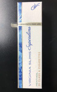 Virginia Slims Superslims Menthol blue pack cigs 10 cartons