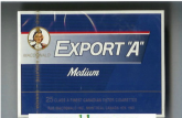 Export 'A' Macdonald Medium 25s blue cigarettes 10 cartons