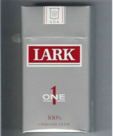 Lark 1 One 100s Charcoal Filter grey and red cigs 10 cartons