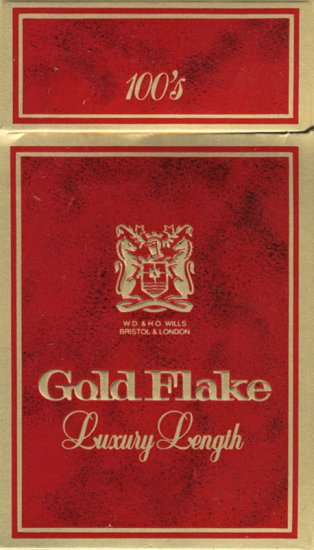 Gold Flake Luxury Lenght 100\'s W.D. & H.O. Wills Bristol & Londo