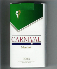 Carnival Menthol 100s cigarettes 10 cartons