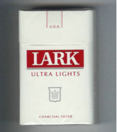 Lark Ultra Lights Charcoal Filter white and red cigs 10 cartons