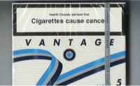 Vantage 5 Light 25 wide flat hard box cigarettes 10 cartons