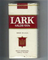 Lark Milds 100s white and red soft box cigarettes 10 cartons