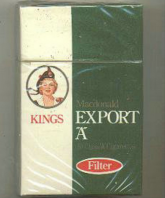 Export 'A' Macdonald Kings Filter cigarettes 10 cartons