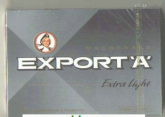 Export 'A' Macdonald Extra Light 25s cigarettes 10 cartons