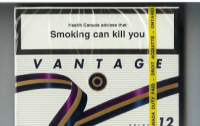 Vantage 12 Select 25 wide flat hard box cigarettes 10 cartons