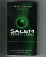 Salem Black Label Full Flavor 100s cigarettes 10 cartons