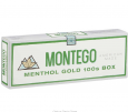 Montego Menthol Gold 100's Box cigarettes 10 cartons