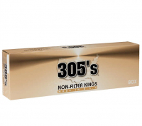 305's Non-Filter Kings Box cigarettes 10 cartons