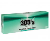 305's Menthol Gold 100's Box cigarettes 10 cartons