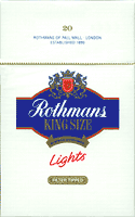 Rothmans King Size Lights Cigarettes 10 cartons