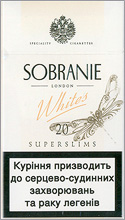 Sobranie Super Slims Whites 100's Cigarettes 10 cartons