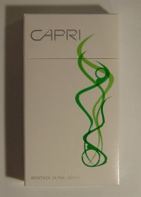 capri menthol ultra light super slim cigarettes 10 cartons